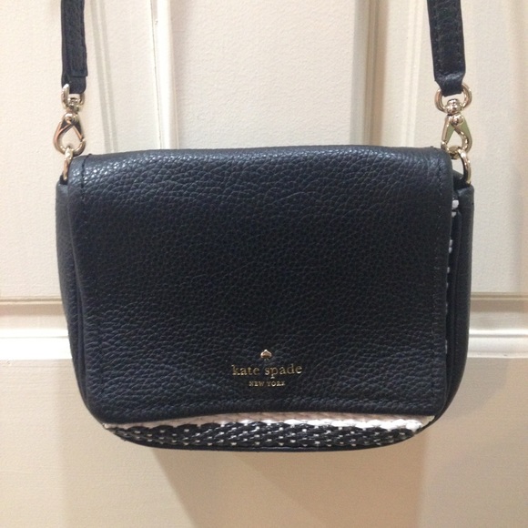 Kate Spade Black And White Crossbody Purse
